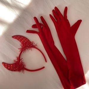 DEVIL EARS & RED GLOVES